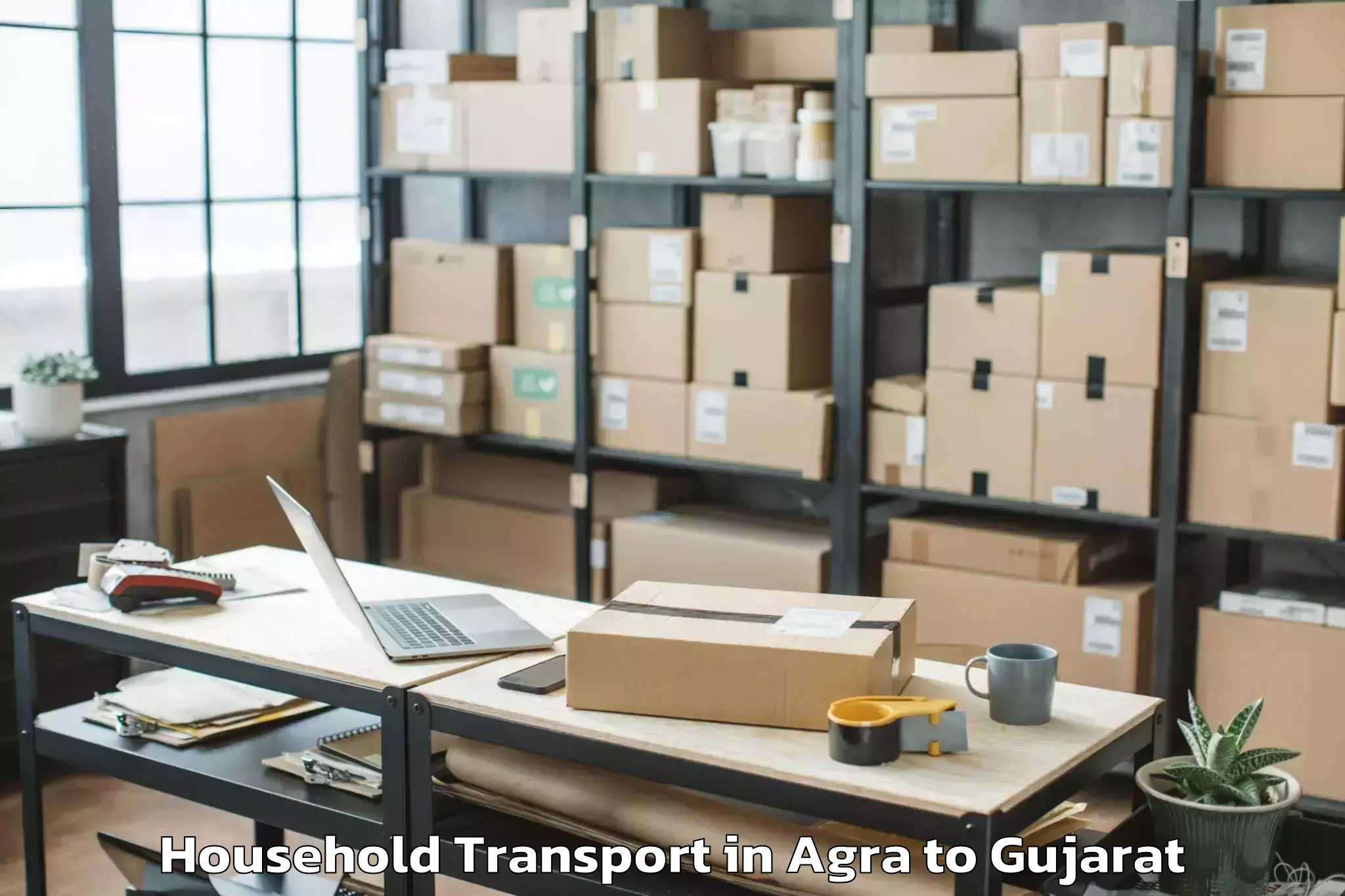 Hassle-Free Agra to Dhrangadhra Household Transport